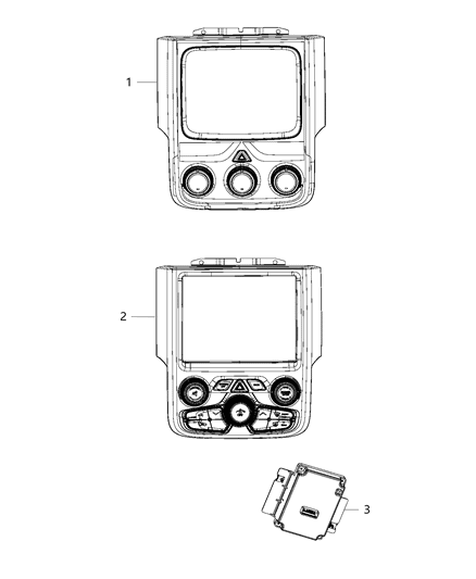 2017 Ram 3500 Switches - Heater & A/C Diagram