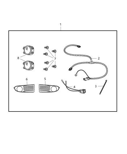 2009 Dodge Journey Light Kit - Fog Diagram