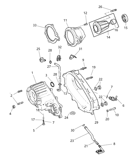 1998 Dodge Durango Case & Related Parts Diagram 1