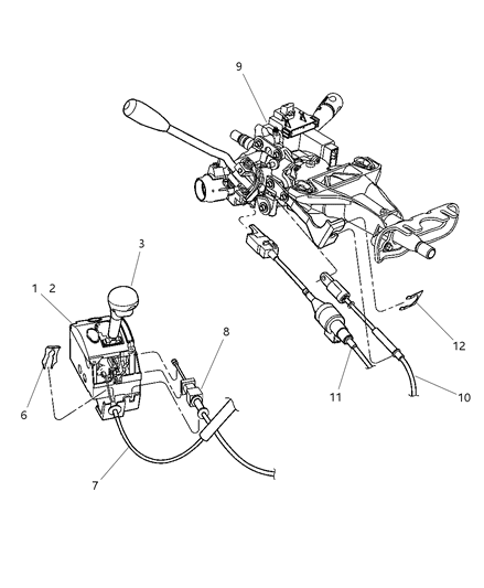 2003 Chrysler Concorde Gearshift Controls Diagram