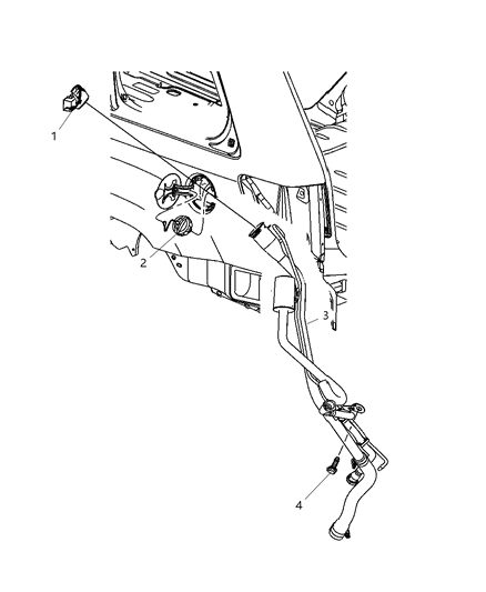 2007 Jeep Commander Tube-Fuel Filler Diagram for 52124458AB