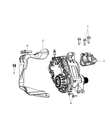 2009 Dodge Journey Power Transfer Unit Mounting Diagram