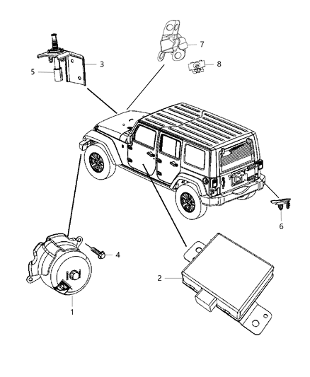 2014 Jeep Wrangler Siren Alarm System Diagram