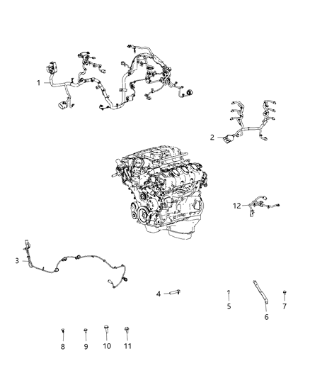 2019 Dodge Durango Wiring, Engine Diagram 1