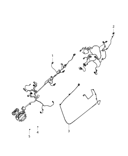 2016 Ram 3500 Wiring-Front Door Diagram for 68263821AB