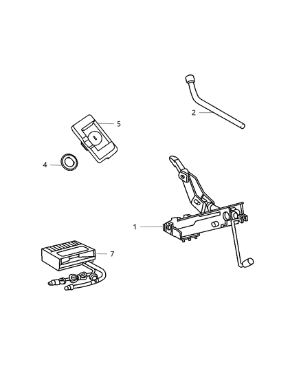 2007 Chrysler Crossfire Spare Tire & Stowage Diagram