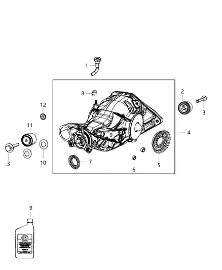 2011 Dodge Durango Differential-Rear Axle Diagram for 68021449AC