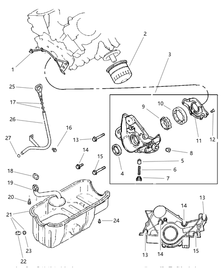 2000 Chrysler Grand Voyager Gage-Engine Oil Level Diagram for MD319782