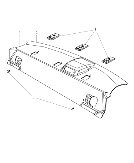 2016 Dodge Challenger Rear Shelf Panel Diagram