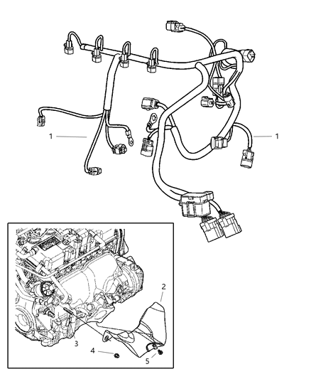 2004 Dodge Neon Wiring-Engine Diagram for 5029302AF
