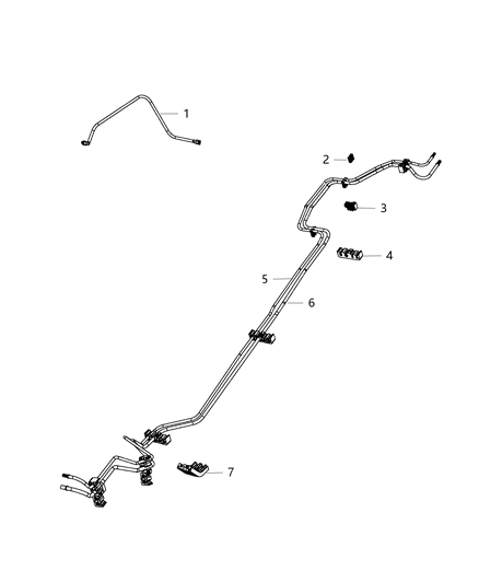 2020 Dodge Journey Fuel Lines/Tubes And Related Parts Diagram