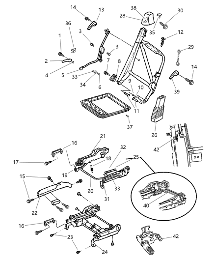 2003 Chrysler Sebring Shield-Seat Diagram for UQ951L5AA