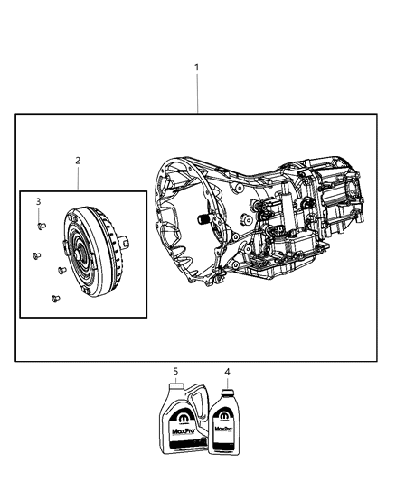 2009 Dodge Durango Transmission / Transaxle Assembly Diagram 2