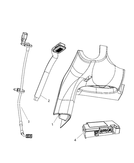 2011 Jeep Wrangler Module-TELEMATICS Diagram for 5064730AF