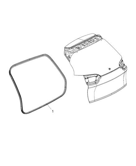 2016 Jeep Cherokee WEATHERSTRIP-LIFTGATE Diagram for 68225189AA