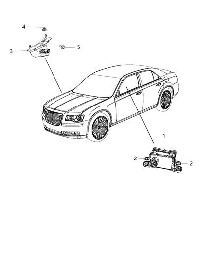 2014 Chrysler 300 Sensors - Suspension & Steering Diagram