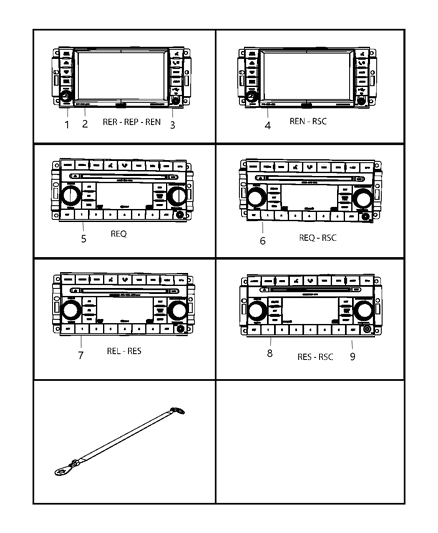 2008 Chrysler 300 Radio-AM/FM/DVD/HDD/NAV/SDARS Diagram for 5064401AH