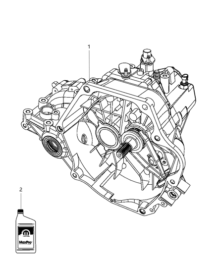 2009 Chrysler PT Cruiser Transmission / Transaxle Assembly Diagram 2