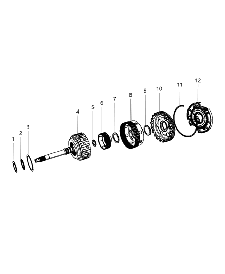 2008 Dodge Ram 5500 Gear Assembly-Planetary NO. 1 Diagram for 68019892AA