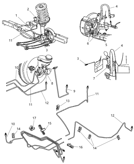 2005 Dodge Neon Tube-Brake Diagram for 5066871AA