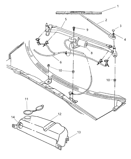 2002 Chrysler Prowler Blade-WIPER Diagram for 4897768AA