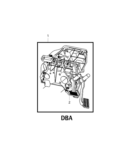 2020 Ram 1500 Classic Pedal, Brake Diagram 1