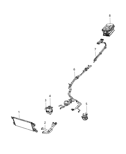 2019 Jeep Wrangler HOSE/TUBE-COOLANT Diagram for 68282201AC