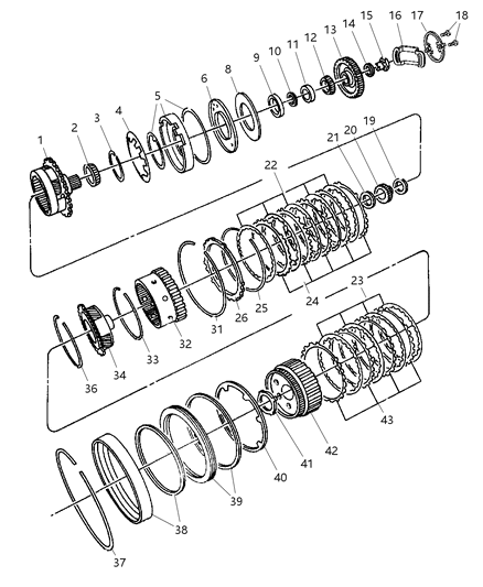 2006 Dodge Stratus SPACER-OUTPUT/TRANSFER Shaft Diagram for 4412803AB