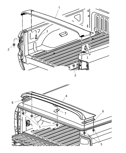 2007 Dodge Ram 1500 Deck Lid Spoiler Diagram