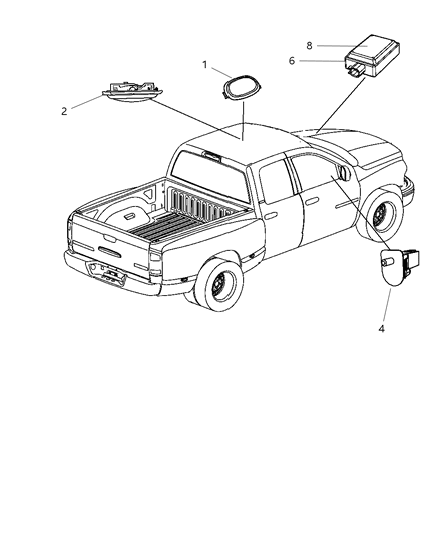 2011 Ram 3500 Lamps Interior & Courtesy Diagram