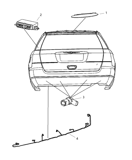 2007 Dodge Durango Sensor-Park Assist Diagram for 1AF63RXFAA