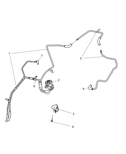 2004 Dodge Neon Emission Control Vacuum Harness Diagram 1