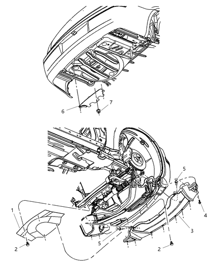 2007 Chrysler 300 Underbody Shields Diagram