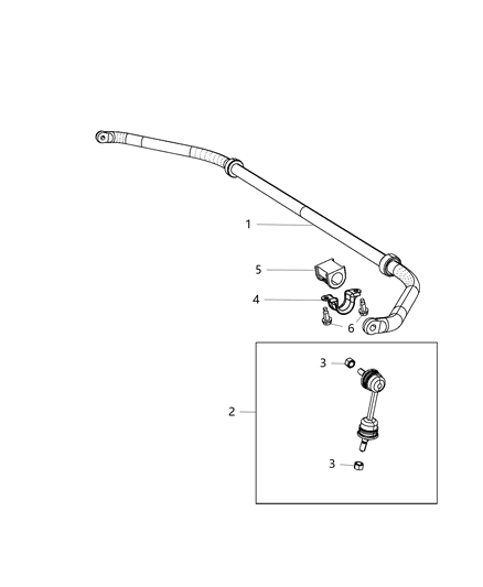 2014 Dodge Viper Stabilizer Bar - Rear Diagram