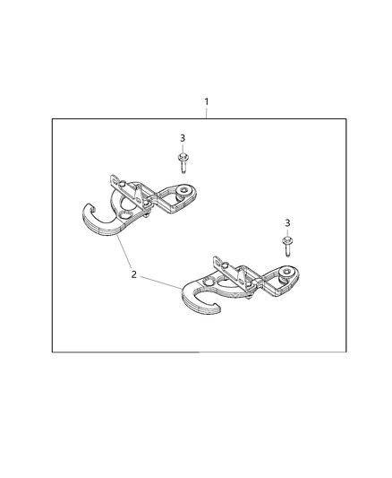 2016 Ram 1500 Hook Kit - Tow Diagram