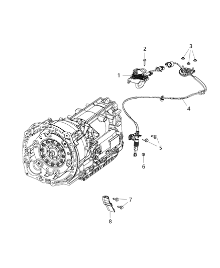 2021 Jeep Gladiator Gearshift Lever, Cable And Bracket Diagram 2