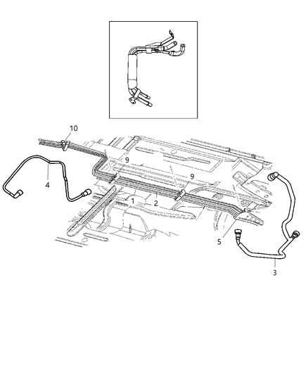 2005 Chrysler 300 Tube-Fuel Supply Diagram for 5137745AA