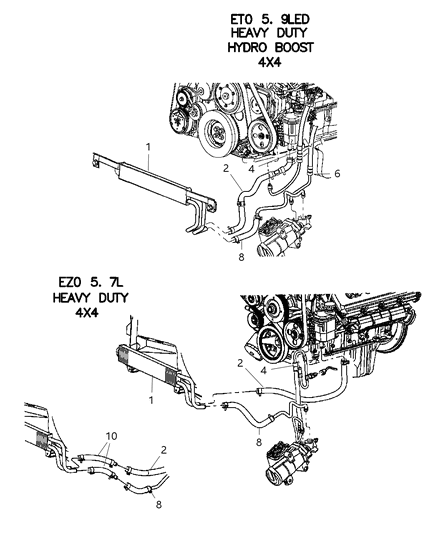 2007 Dodge Ram 2500 Power Steering Hoses Diagram 2