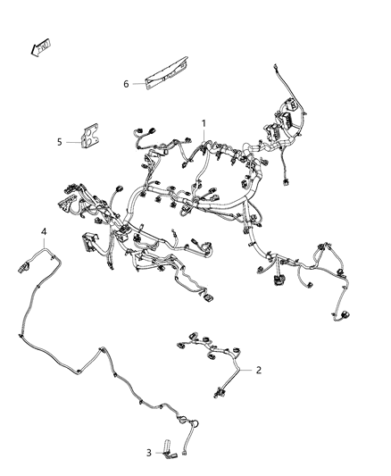 2016 Ram 1500 Wiring-Transmission Diagram for 68262378AC