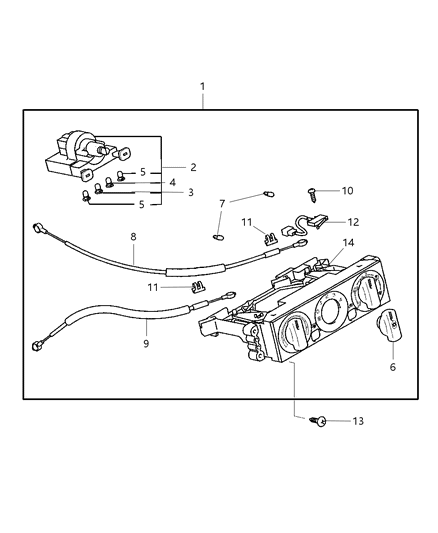 2005 Dodge Stratus Coupe Heater & A/C Controls Diagram