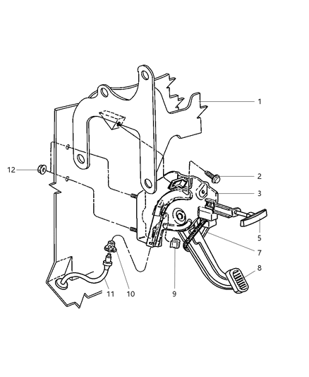 1997 Dodge Ram Van Parking Brake Lever Diagram