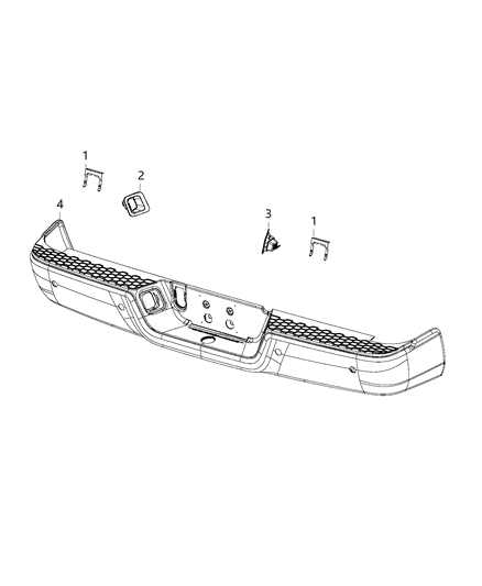 2019 Ram 1500 Lamps, License Plate Diagram