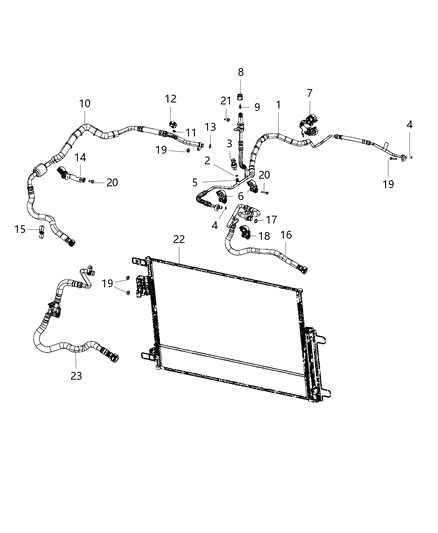 2020 Jeep Compass Line-A/C Discharge Diagram for 68381554AA