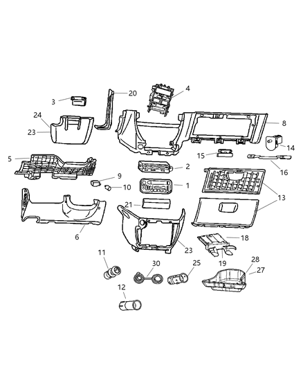 2005 Dodge Caravan Door-Glove Box Diagram for SC89BD1AA