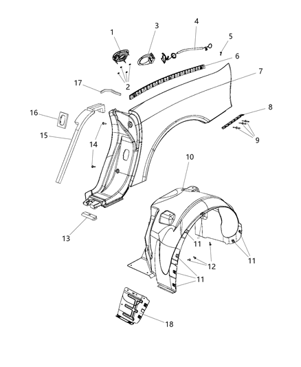 2016 Dodge Viper Panel-Quarter Diagram for 68195691AE