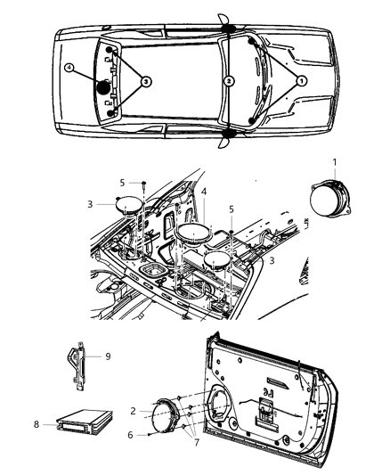 2012 Dodge Challenger Speakers & Amplifier Diagram 2