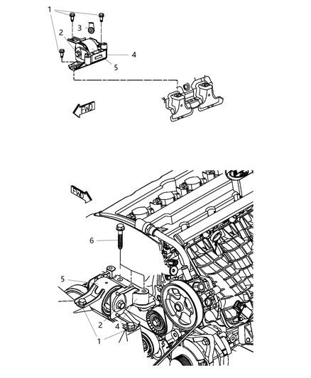 2016 Jeep Patriot Engine Mounting Right Side Diagram 1