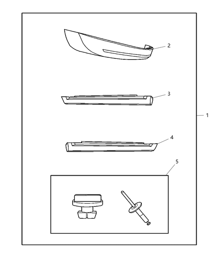 2005 Jeep Grand Cherokee CLADDING-LOWERSIDE Diagram for 82208333