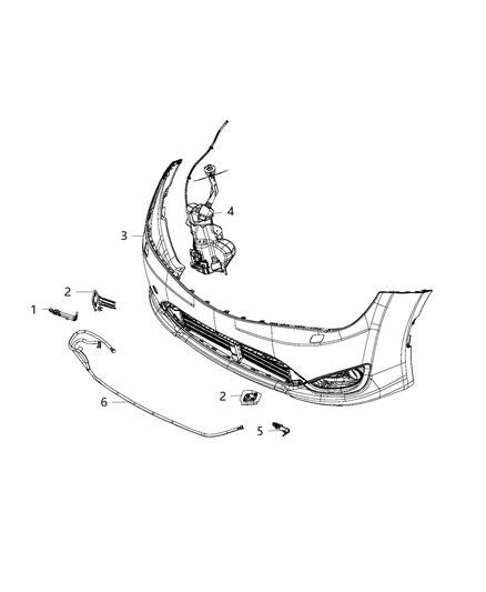 2020 Chrysler Pacifica Nozzle-Washer Diagram for 68233448AA