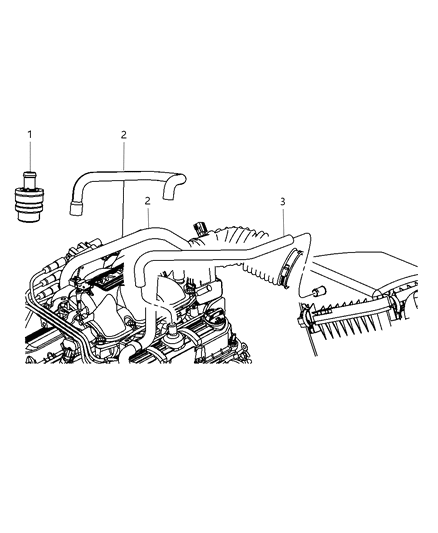 2008 Jeep Wrangler Hose-PCV Diagram for 4666042AC